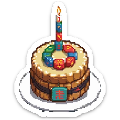 dangao Chinese birthday cake sticker