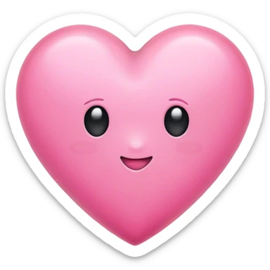 Pink heart sticker