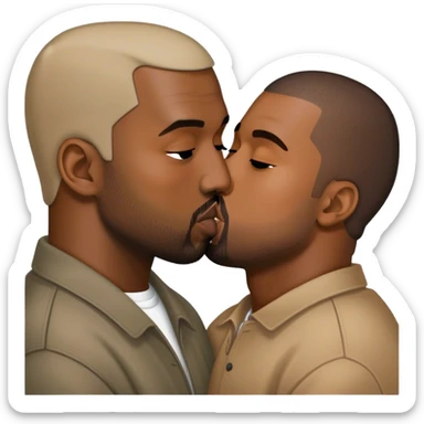 kanye west kissing kanye west sticker