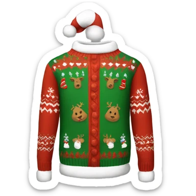 ugly christmas sweater sticker