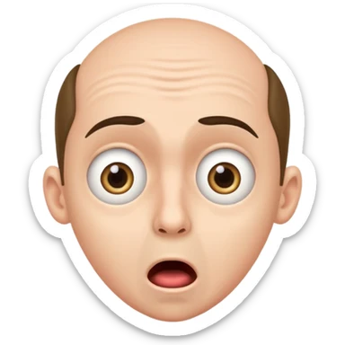 astonished man sticker