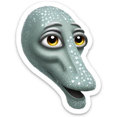 Long nose made of diamond sticker