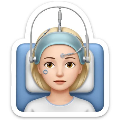 woman sleeping polysomnography sleep test with electrodes attached to head sticker