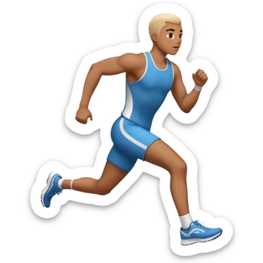 Une personne qui court à la vitesse sticker