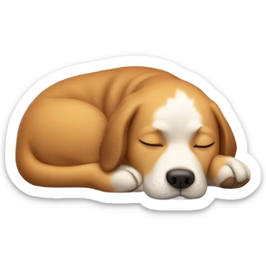 Sleeping dog that’s doing the chill guy meme sticker