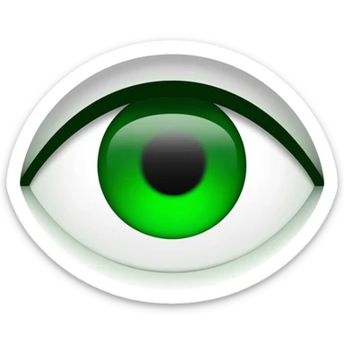 Emoji de ojo verde asi 👁️pero verde sticker