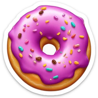 Donuts bursting from the inside sticker