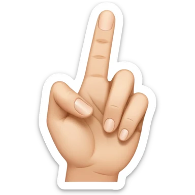 mano interna con indice verso l'alto e pollice verso sinistra mentre le altre 3 dita chiuse sticker