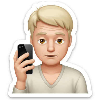 Drunk man who doesn’t know how to work iphone sticker