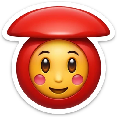 Emoji de un rubí rojo sticker