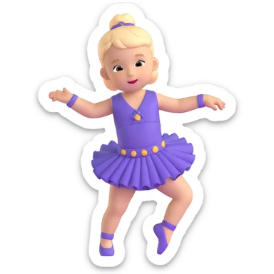 white baby girl dancer sticker