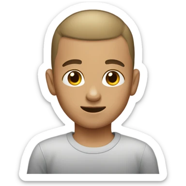 Boy with buzzcut  sticker