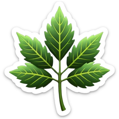 Trébol completamente negro cinco hojas  sticker