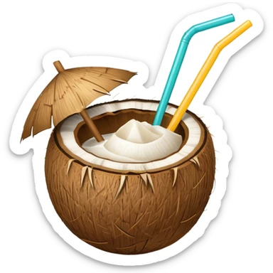 hawaii coconut drink  sticker
