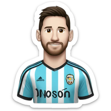 Messi with Belgrano Shirt sticker