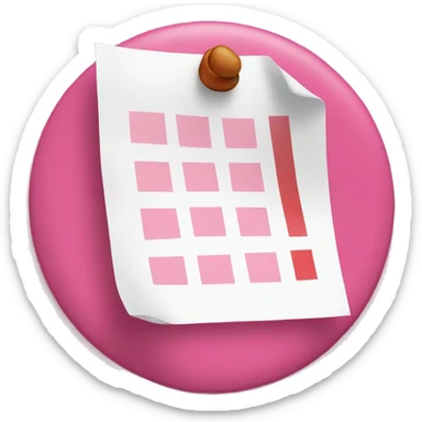 Pink check mark list sticker