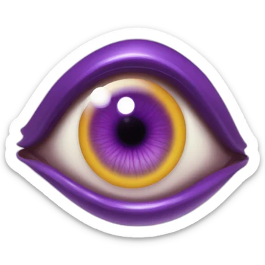 majestic godly violet iris eyeball serious intense symmetrical knowledgable sticker