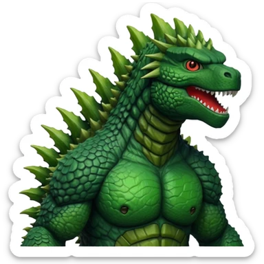 Godzilla front view sticker