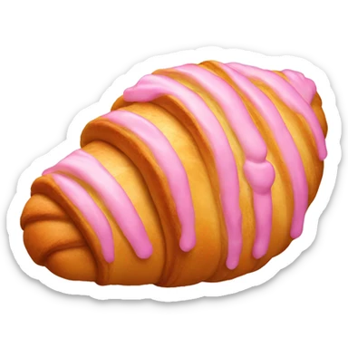 Pink croissant  sticker
