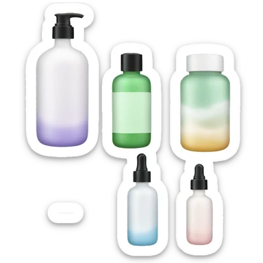 Skincare bottles and jars sticker