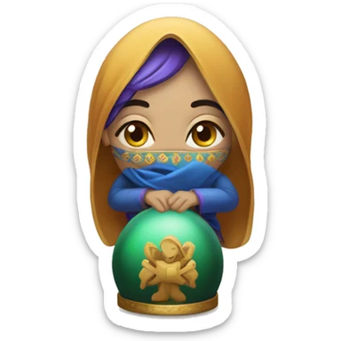 Bulgarian female fortune teller sticker