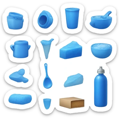 blue objects sticker