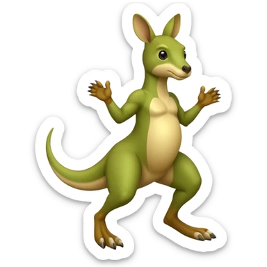 green kangaroo  sticker