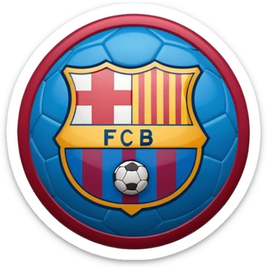 barcelona team amblem sticker