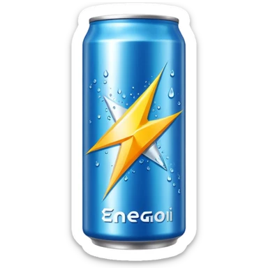 White energy drink sticker