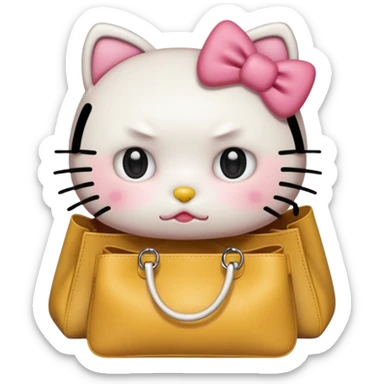Hello Kitty Face with Bags Under Eyes sticker
