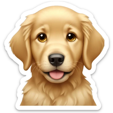 golden retriever puppy sticker