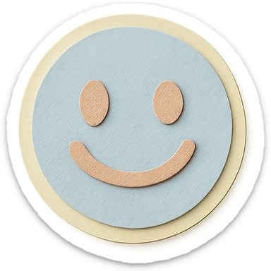 soft pastel simple circle sticker sticker