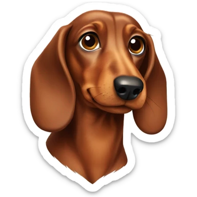 Brown dachshund  sticker