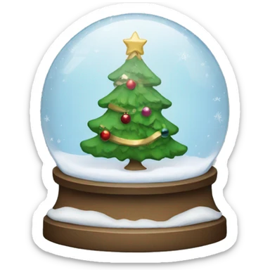 Christmas snowglobe sticker