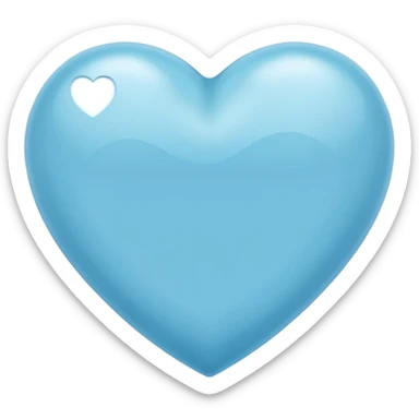 Light blue heart sticker