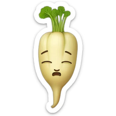 Sleepy parsnip sticker