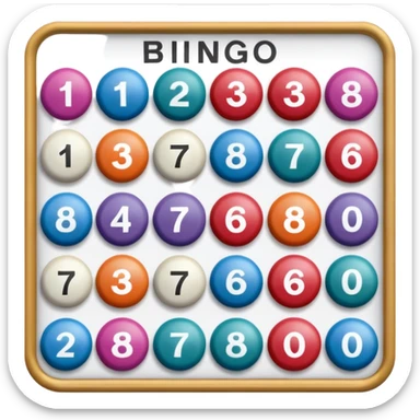 Cartela de bingo sticker