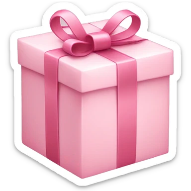 Light pink present sticker