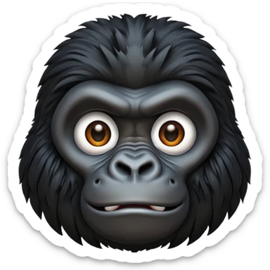 A black gorilla face sticker