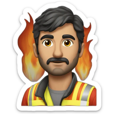 iranian Firefigter ramin samadi  sticker
