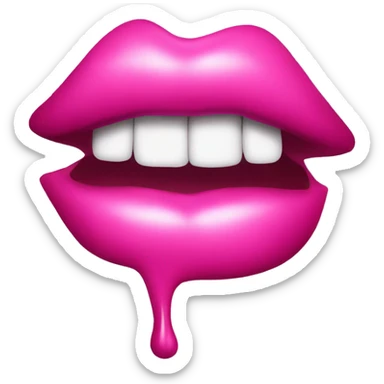 Pink lipstick stain  sticker
