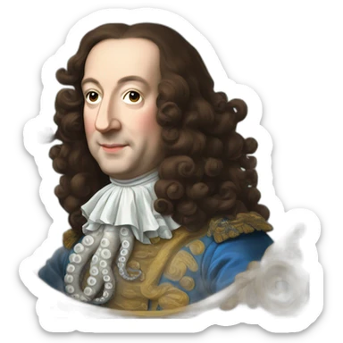 octopus style louis XIV sticker