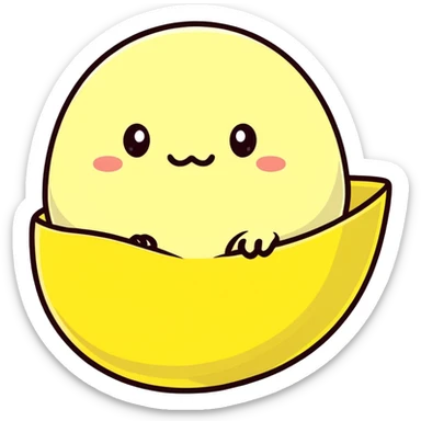 One Yellow mochi no eyes sticker