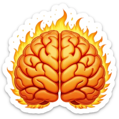 Fire brain sticker