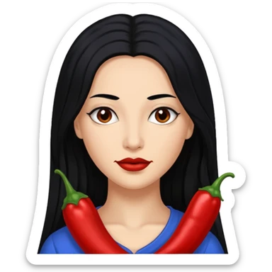 Rozonda Chilli Thomas with long black hair sticker