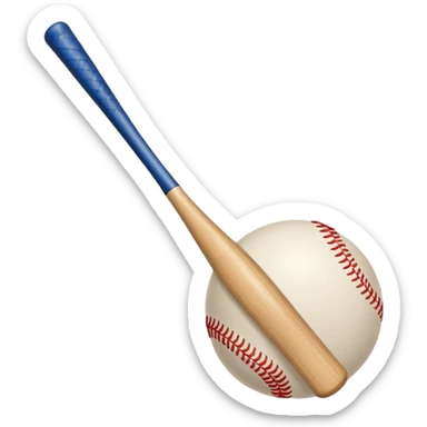 Baseball bat and ball with mit sticker