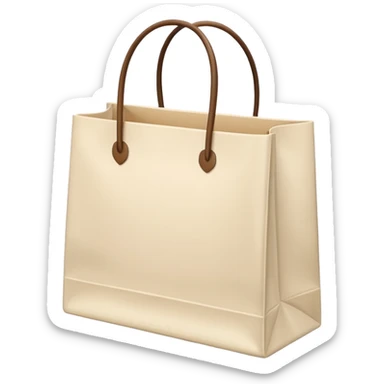 Pale creamy color SHOPPING sticker