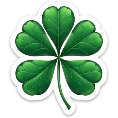 Trebol de 5 hojas de black clover oscuro  sticker