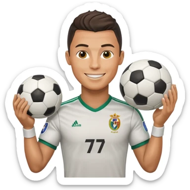 Cristiano Ronaldo football emojis sticker