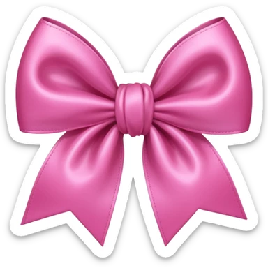 Pink cute bow sticker